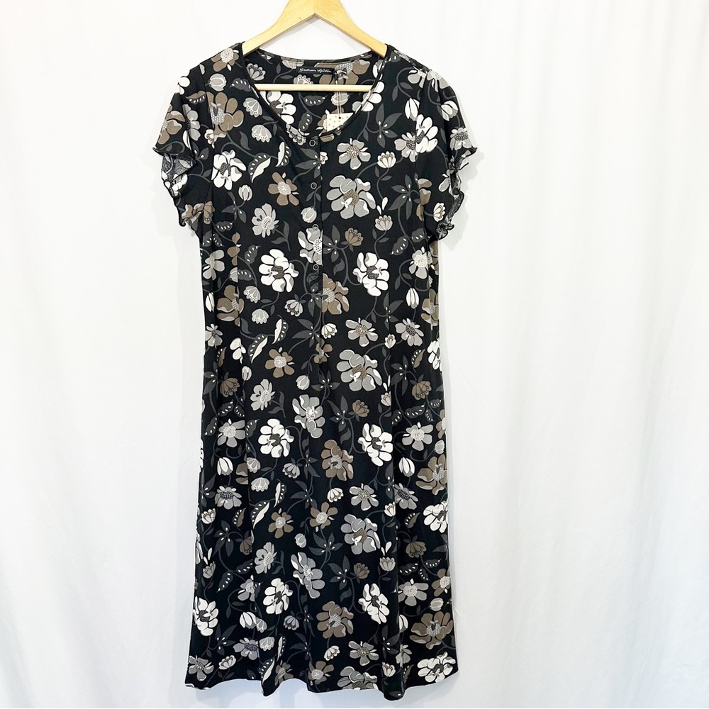 NWT Gudrun Sjoden Kleid Peony Short Sleeve Floral Midi Dress